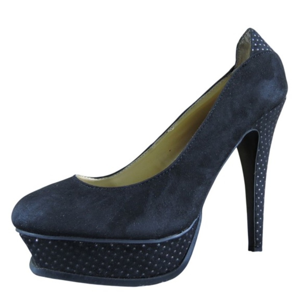 GUESS Women Cheyla‎ Platform Black Textile Pump 7 Medium Gently Used 2025